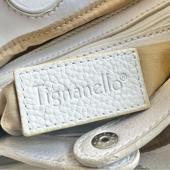TIGNANELLO WHITE LEATHER BAG MINI BAG Y2K HANDBAG - Picture 10 of 14